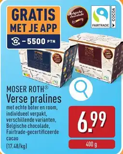 ALDI Moser roth verse pralines aanbieding