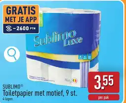ALDI Sublimo Toiletpapier met motief aanbieding