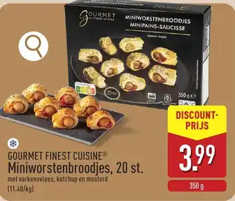 ALDI Gourmet finest cuisine miniworstenbroodjes aanbieding