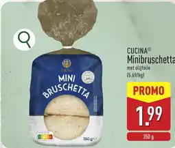 ALDI Cucina minibruschetta met olijfolie aanbieding