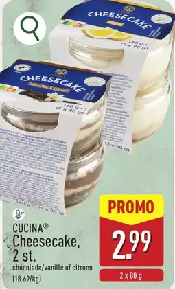 ALDI Cucina cheesecake aanbieding