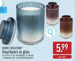 ALDI Home Creation Geurkaars in Glas aanbieding