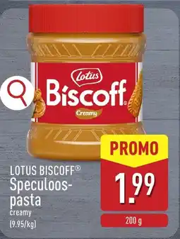 ALDI Lotus Biscoff Speculoospasta Creamy aanbieding