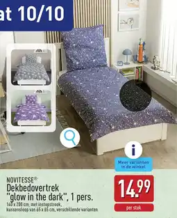 ALDI Novitesse Dekbedovertrek "Glow in the Dark" aanbieding