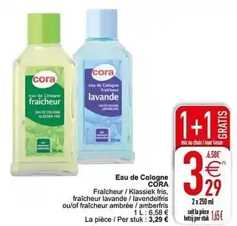Cora Eau de cologne cora 2x250 ml aanbieding