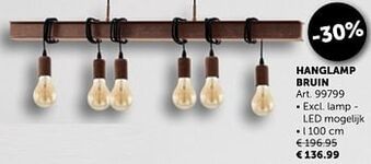 Zelfbouwmarkt Hanglamp bruin aanbieding