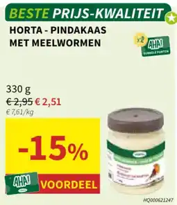 Horta horta - pindakaas met meelwormen aanbieding