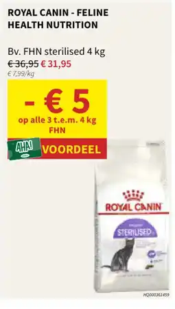 Horta royal canin feline health nutrition sterilised aanbieding