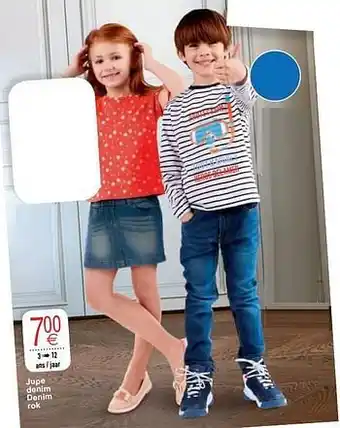 Cora Jupe denim denim rok 3-12 aanbieding