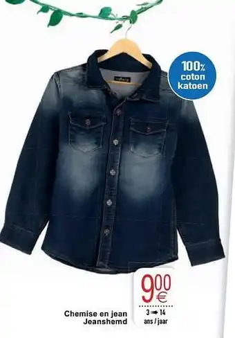 Cora Chemise en jean jeanshemd 3-14 aanbieding