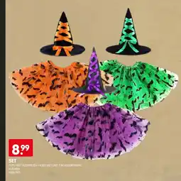 Yess Set tutu met vleermuis+ hoed met lint 3 in assortiment aanbieding