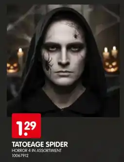 Yess Tatoeage spider aanbieding