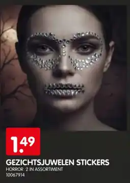 Yess gezichtsjuwelen stickers aanbieding
