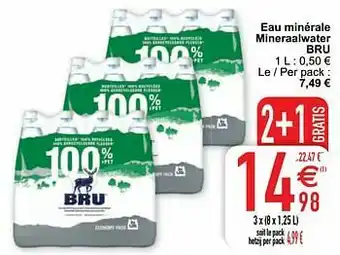 Eau minérale mineraalwater bru