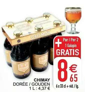 Cora Chimay dorée - gouden aanbieding