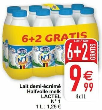 Cora Lait demi-écrémé halfvolle melk lactel aanbieding