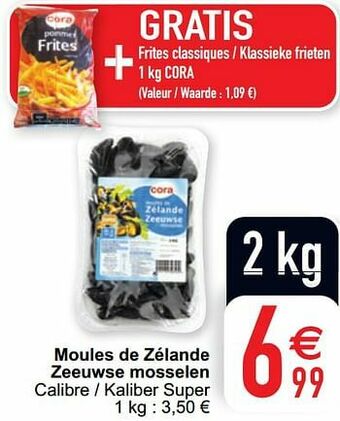 Cora Moules de zélande zeeuwse mosselen aanbieding