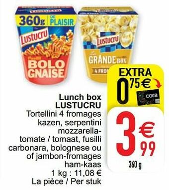 Cora Lunch box lustucru aanbieding