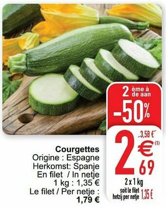 Cora Courgettes aanbieding