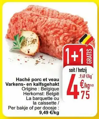 Cora Haché porc et veau varkens- en kalfsgehakt aanbieding