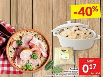 Intermarché Zuurkool gekookt met witte wijn aanbieding