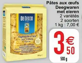 Cora Pâtes aux oeufs deegwaren met eieren aanbieding