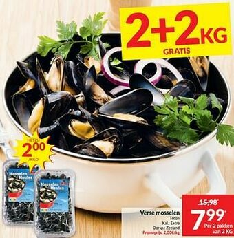 Intermarché Verse mosselen triton aanbieding