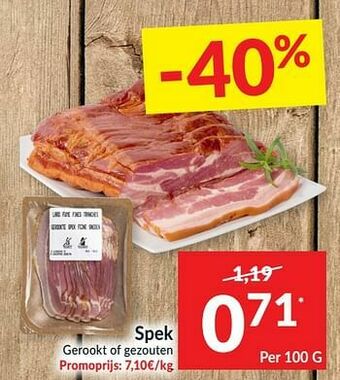 Intermarché Spek gerookt of gezouten aanbieding
