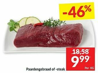 Intermarché Paardengebraad of -steak aanbieding