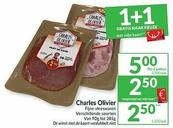 Intermarché Charles olivier fijne vleeswaren aanbieding