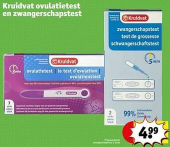 Kruidvat Zwangerschapstest aanbieding