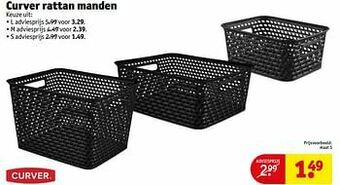 Kruidvat Curver rattan manden aanbieding