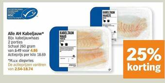 Albert Heijn Ah Kabeljauw aanbieding