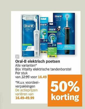 Albert Heijn Oral B Elektrisch Poetsen aanbieding