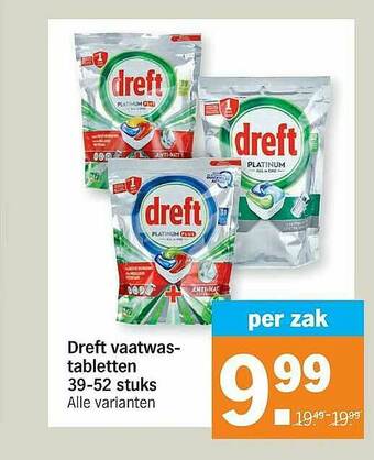 Albert Heijn Dreft Vaatwastabletten aanbieding