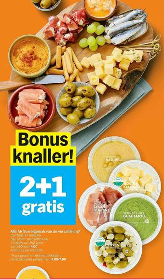 Albert Heijn Ah Borrelgemak Van De Versafdeling aanbieding