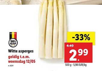 Lidl Witte Asperges aanbieding