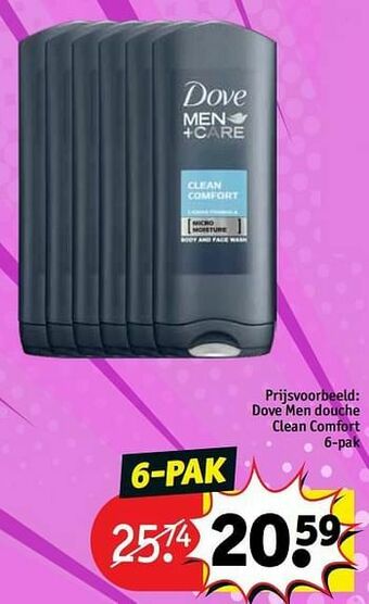 Kruidvat Dove men douche clean comfort aanbieding