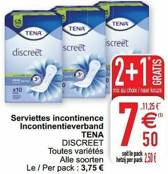 Cora Serviettes incontinence incontinentieverband tena discreet aanbieding