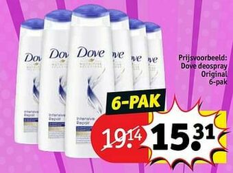 Kruidvat Dove deospray original aanbieding