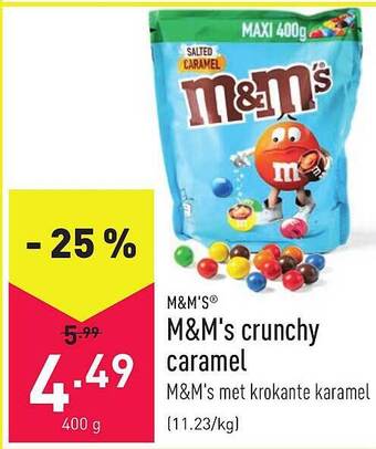 ALDI M&m's Crunchy Caramel aanbieding