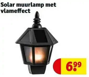 Kruidvat Solar muurlamp met vlameffect aanbieding