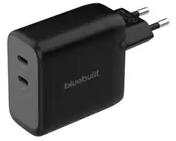 Coolblue BlueBuilt Chargeur GaN 100 W avec 2 Ports USB-C Noir aanbieding