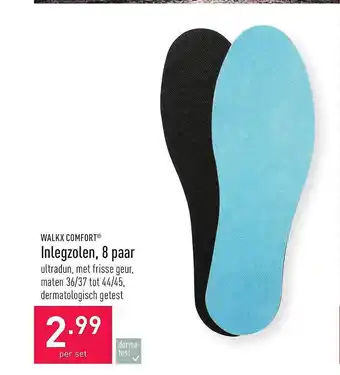 ALDI Walkx Comfort Inlegzolen 8 Paar aanbieding