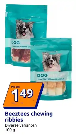 Action Beeztees chewing ribbies aanbieding