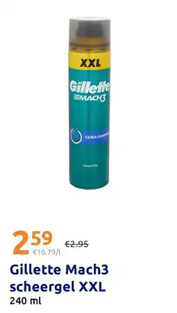 Action Gillette Mach3 scheergel aanbieding