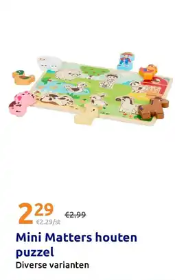 Action Mini Matters houten puzzel aanbieding