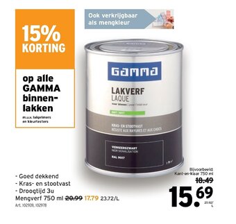 GAMMA Op alle GAMMA binnenlakken aanbieding
