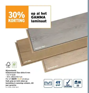 GAMMA Op al het GAMMA laminaat 128.6 x 19 x 4 cm aanbieding