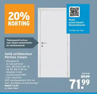 Solid Schilderdeur Portixx Colore 201,5 x 63